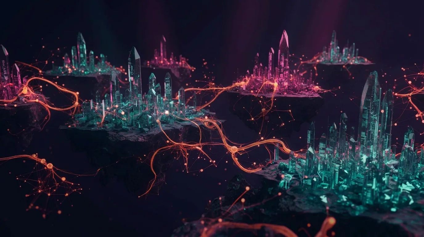 AI-generated immersive virtual world with neural connections